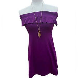 Susana Monaco Purple Strapless Mini Dress from Revolve Size XS